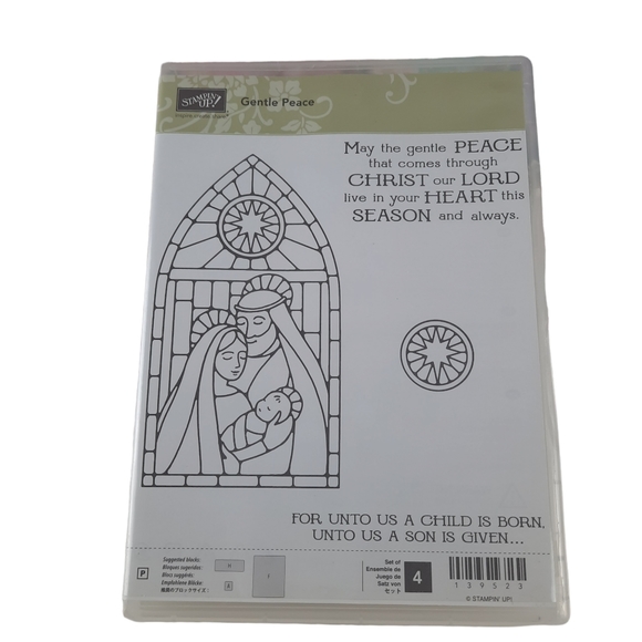 Retired Stampin Up Gentle Peace Photopolymer Cling Stamp Set - Picture 2 of 14